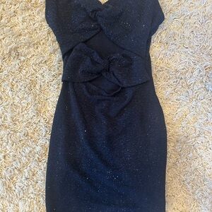 Windsor Black Sparkle Mini Dress